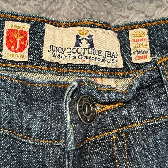Y2K VTG Juicy Couture Low Rise Flare Sequin J Pocket Jeans Women 30 Medium Wash - Picture 8 of 9
